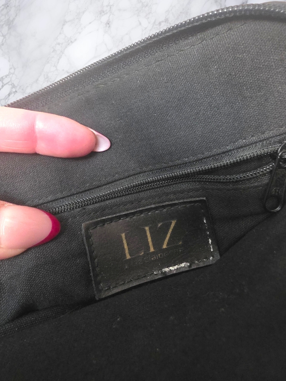 Liz Claiborne Black Classic Crossbody Bag Gold Chain Strap Small Classic Purse - Picture 9 of 10